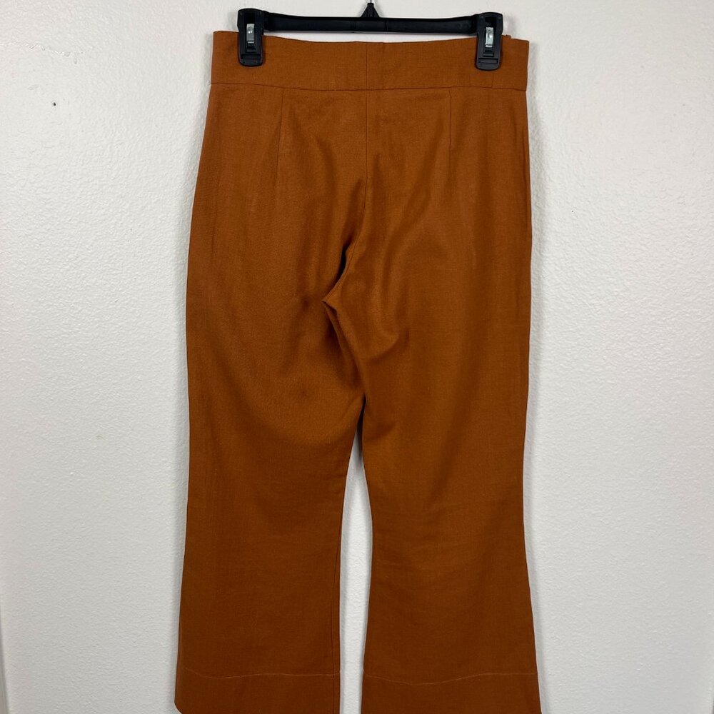 FP Jen’s Pirate Booty | Gwen Cropped Linen Pants Sunburn/Rust, size XS - Picture 6 of 11